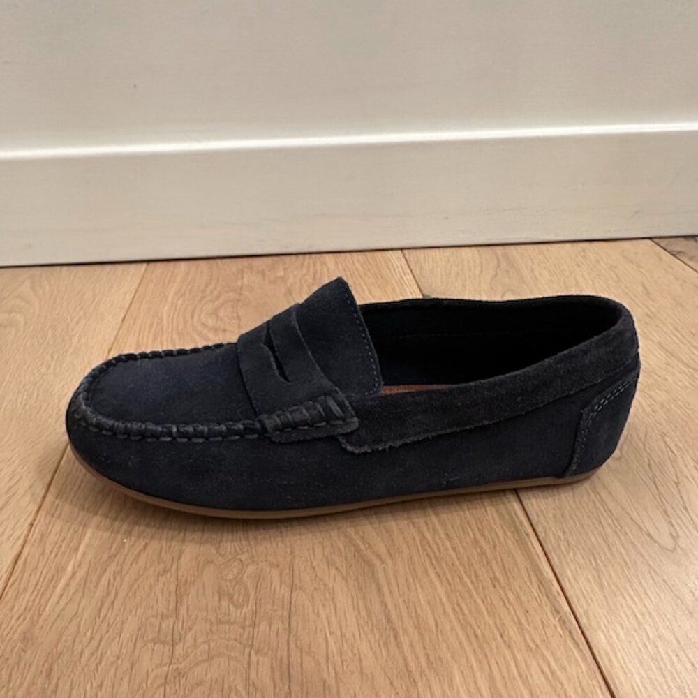 Zara Boys Blue Suede Loafers  - Size 34